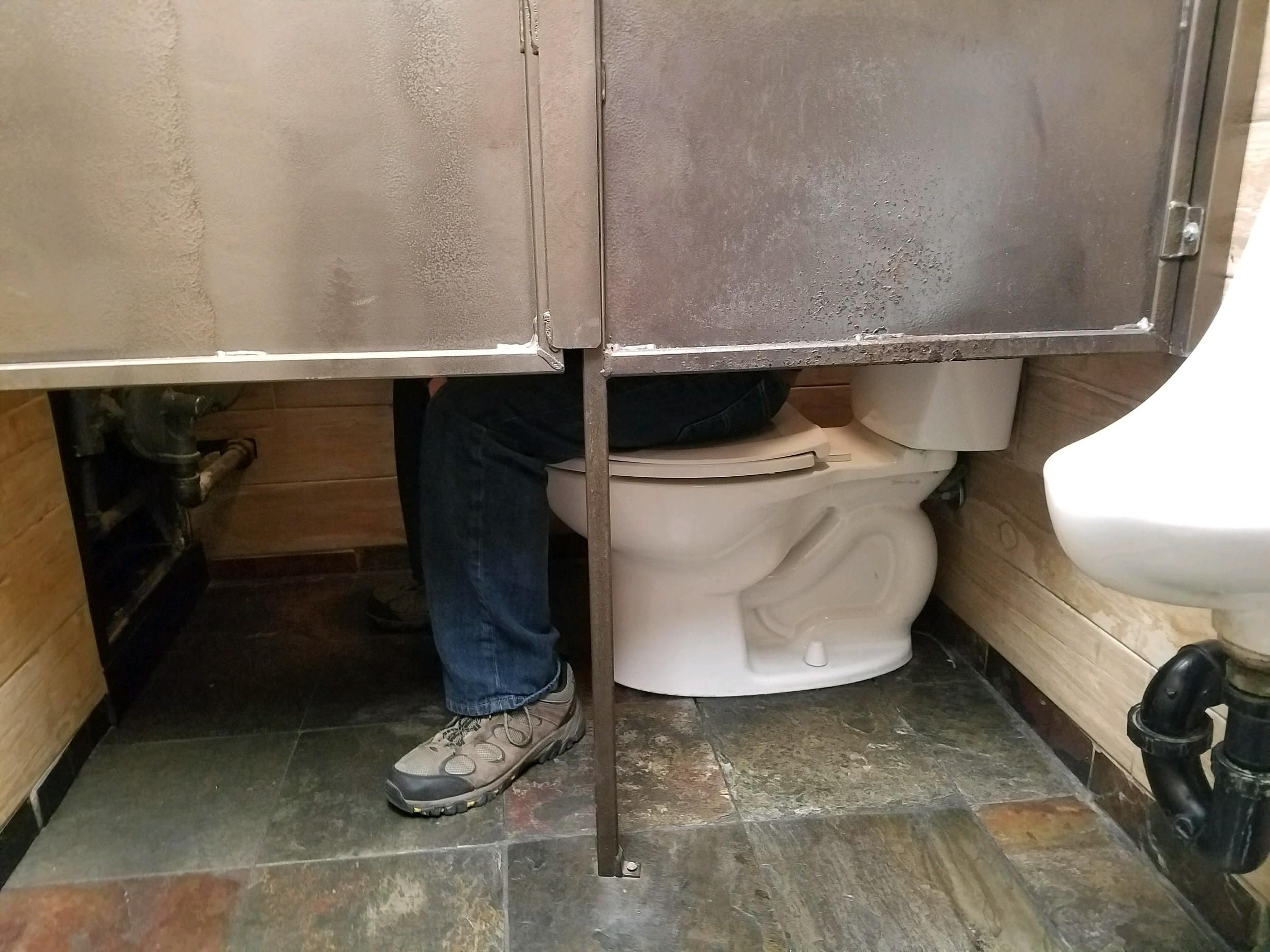 The private bathroom stall at our local bar