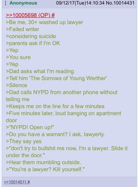 Anon is a lawyer