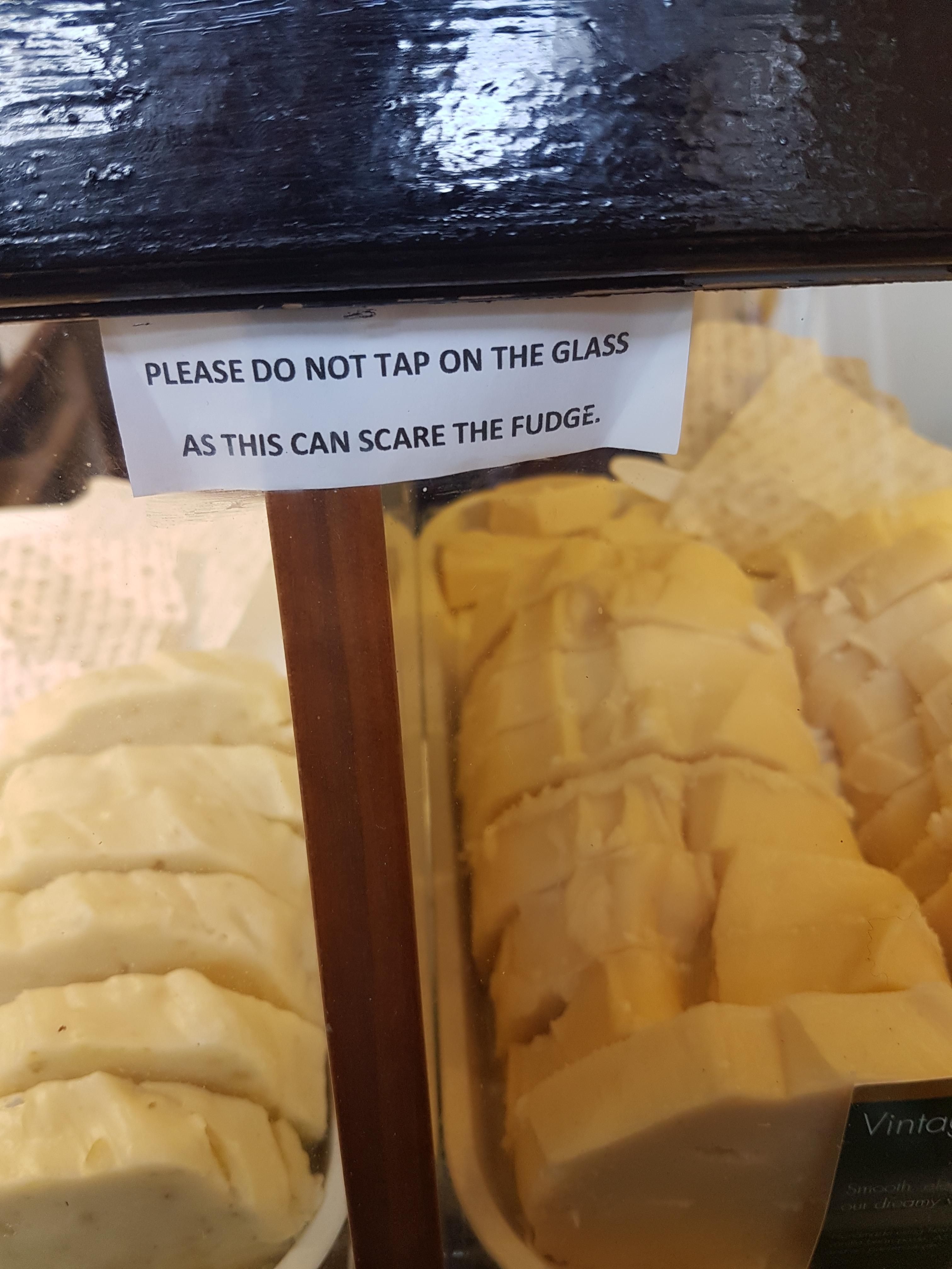 Please do not tap on the glass...