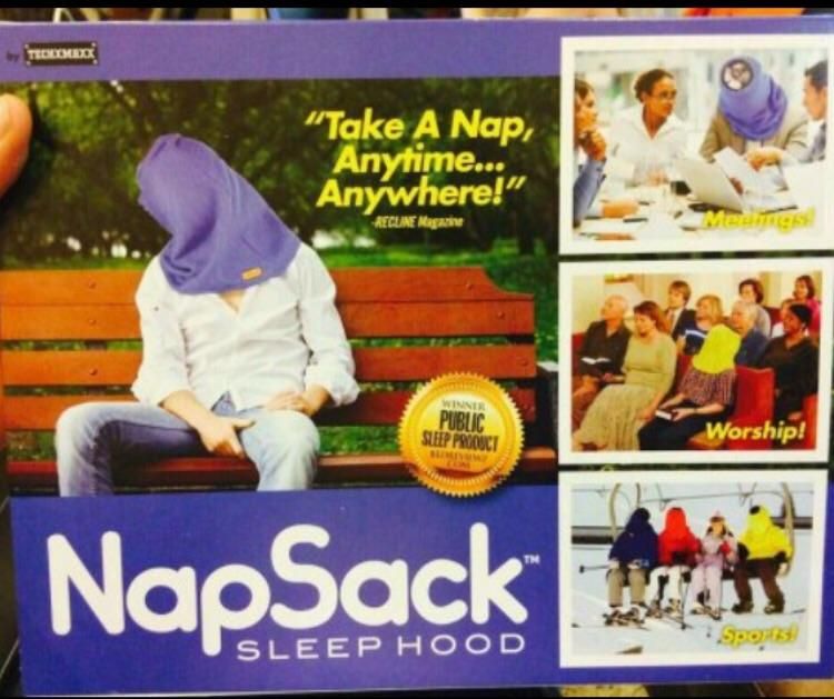 Take a nap, anytime... anywhere!