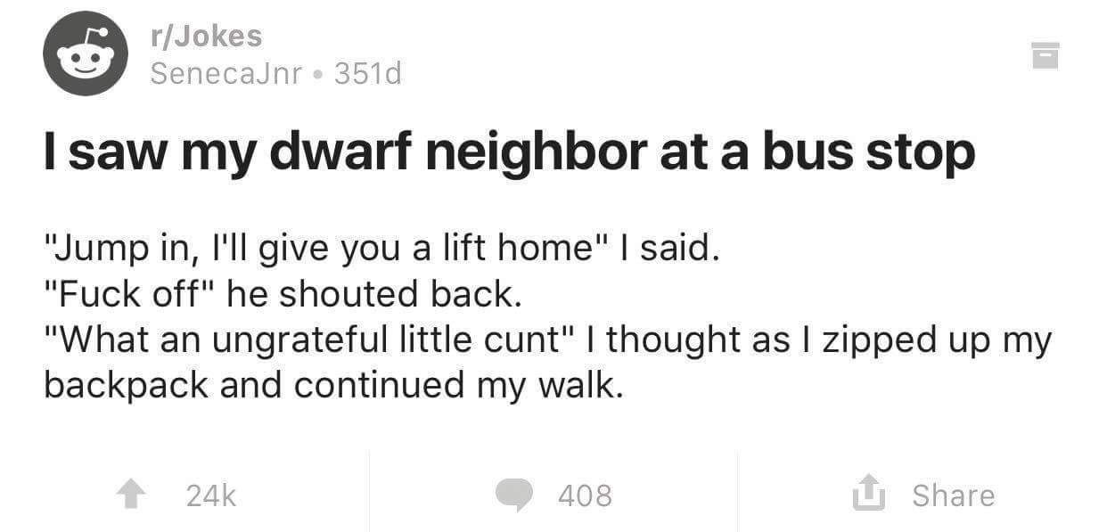 Dwarf neighbor