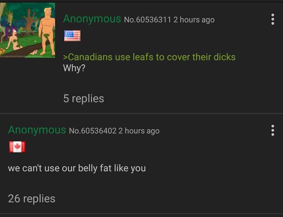 canadian anon is not very polite this time