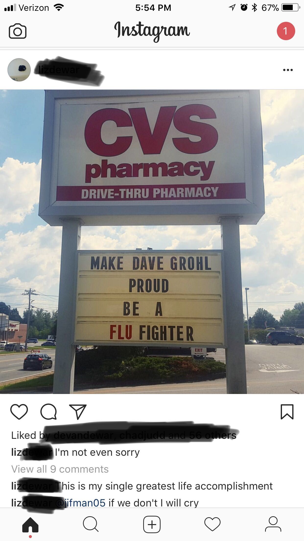 My sister got to decide the CVS billboard today