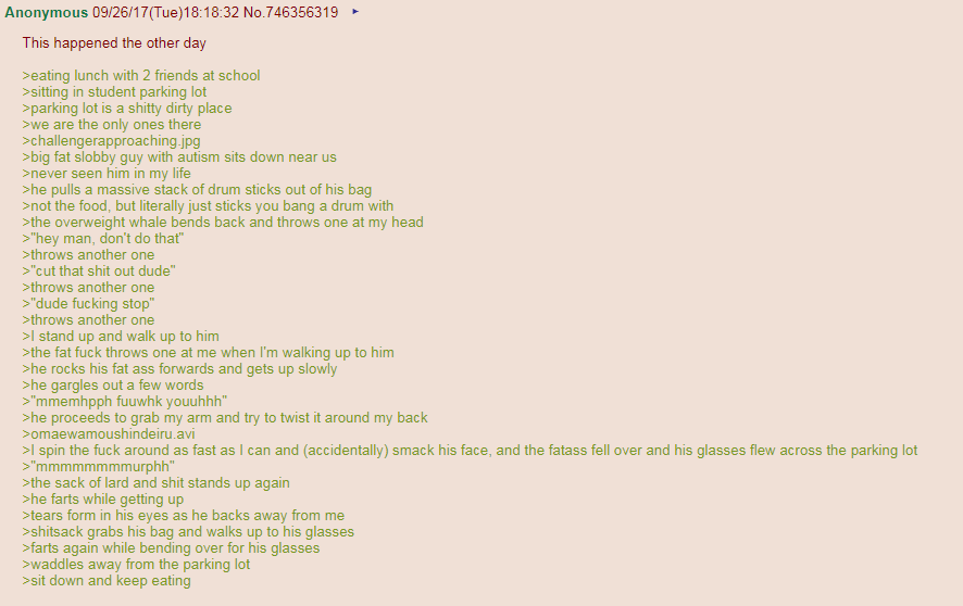 Anon and the fat kid