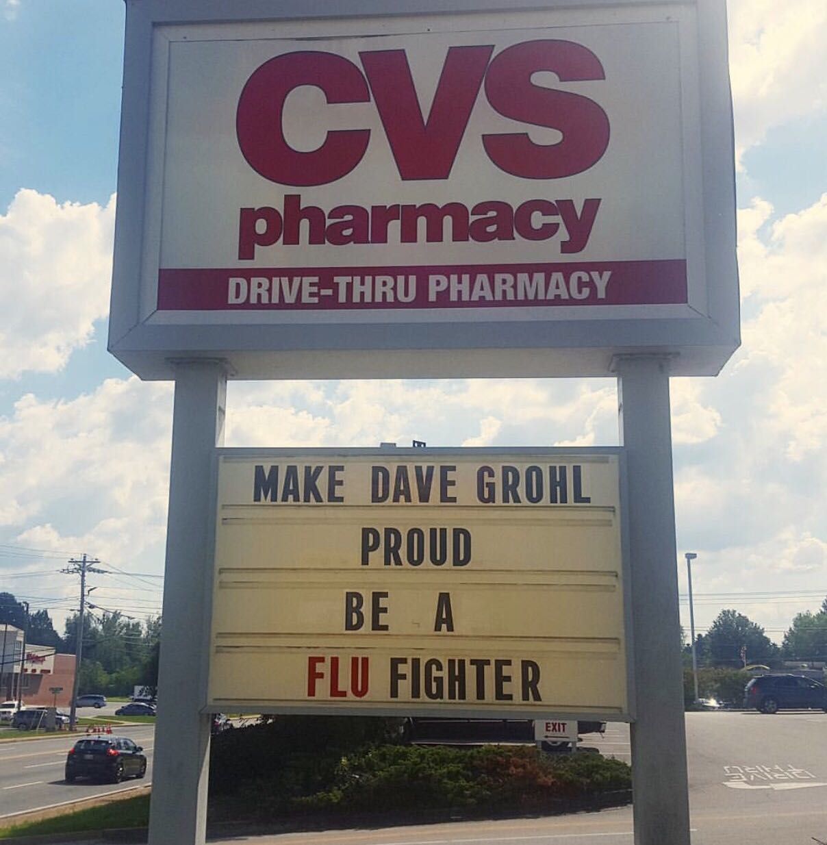 My sister got to decide the CVS sign today