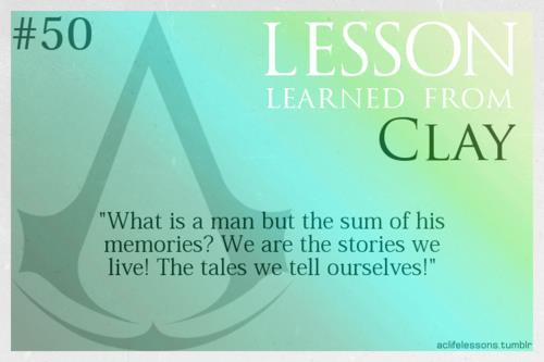 A lesson from Clay (Subject 16) from the Assassin's Creed series