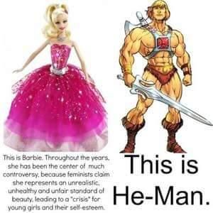 Barbie vs He-Man
