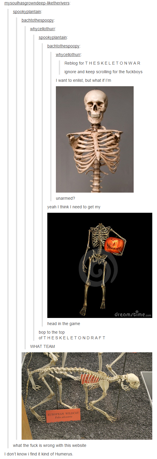 The skeleton army is very inclusive.