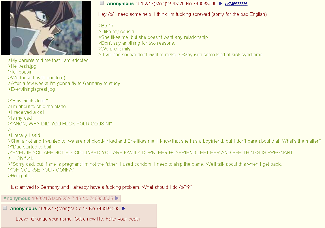 Anon and his cousin