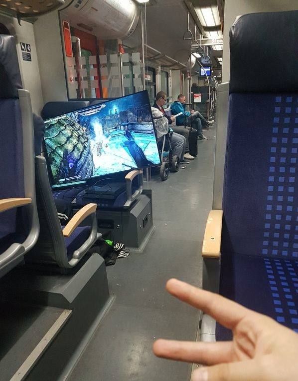 When you bought a PS4 instead of a Switch but still want to play Skyrim on the go