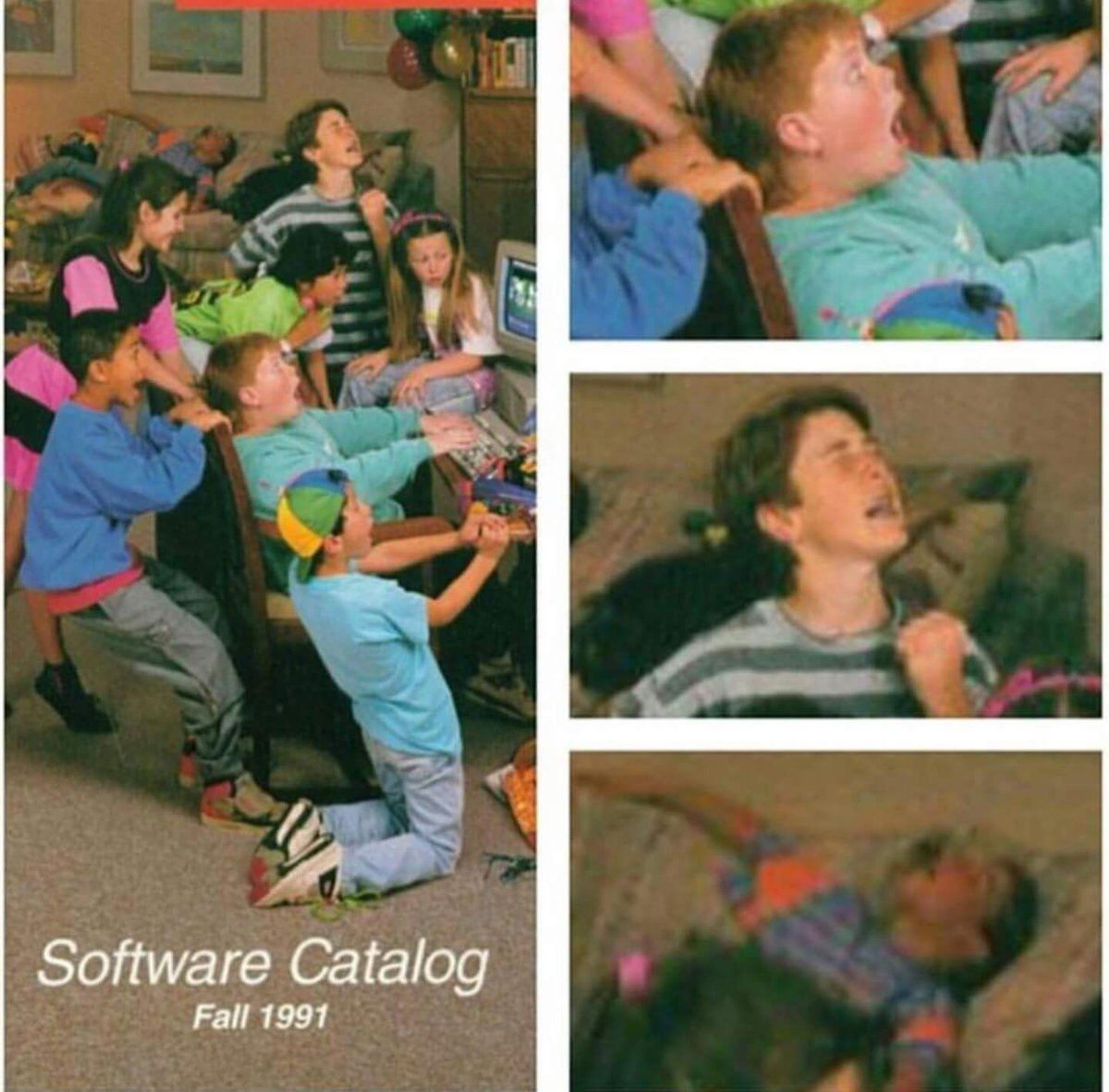 Kids in the 90's playing games on a PC