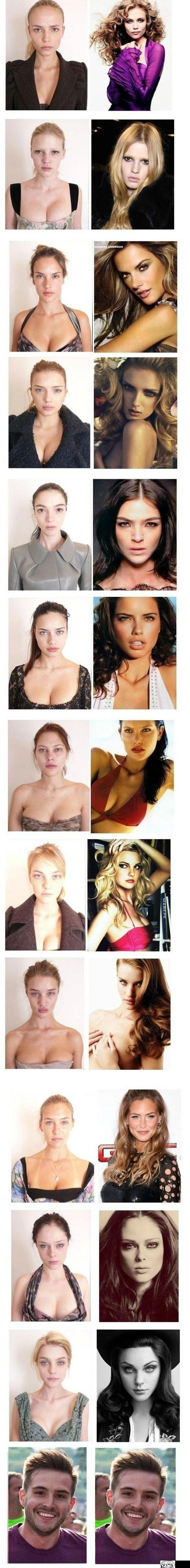Supermodels without make-up... WAIT FOR IT!