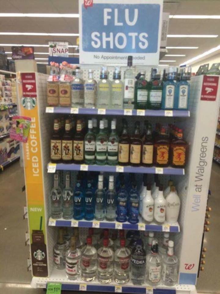 Flu shots at Walgreens.