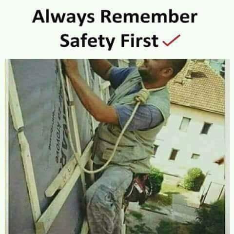 Safety first!