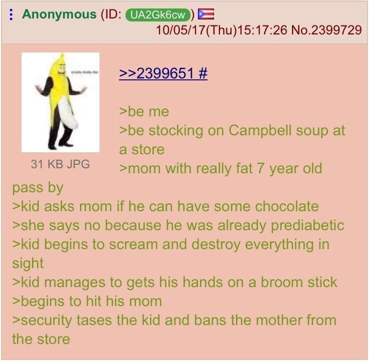 Anon is at the store