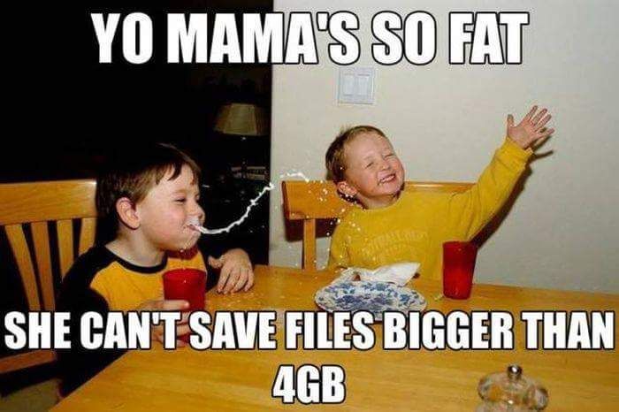Yo mama's so fat...