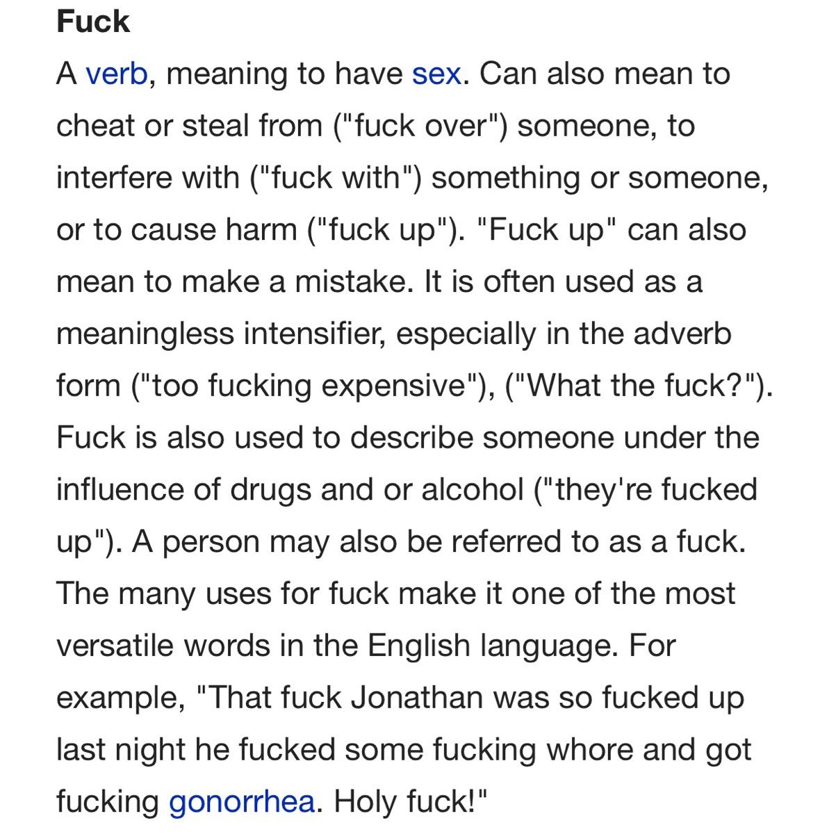 Wikipedia's definition of the word "***" is extremely amusing...