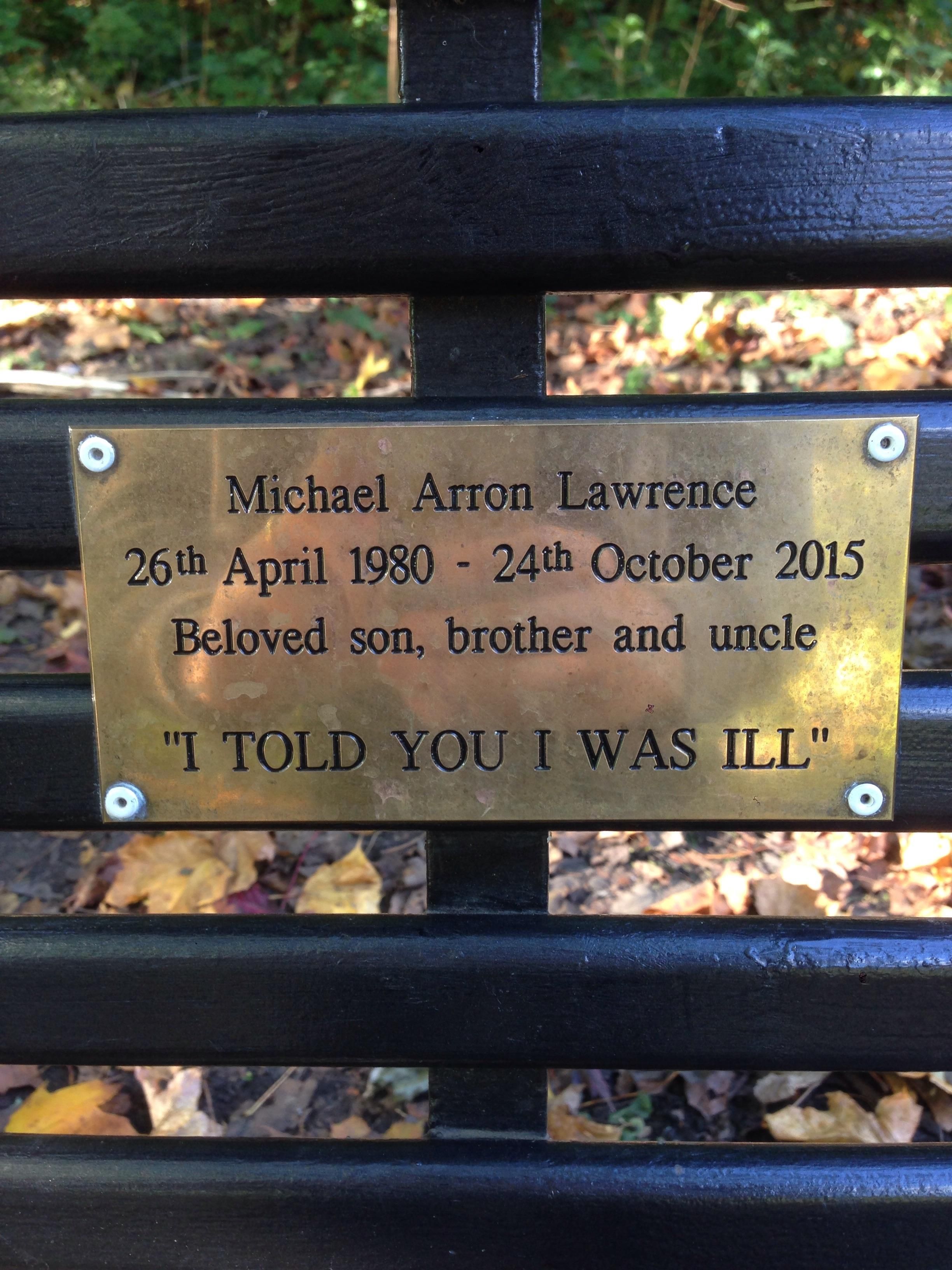 This bench memorial quote
