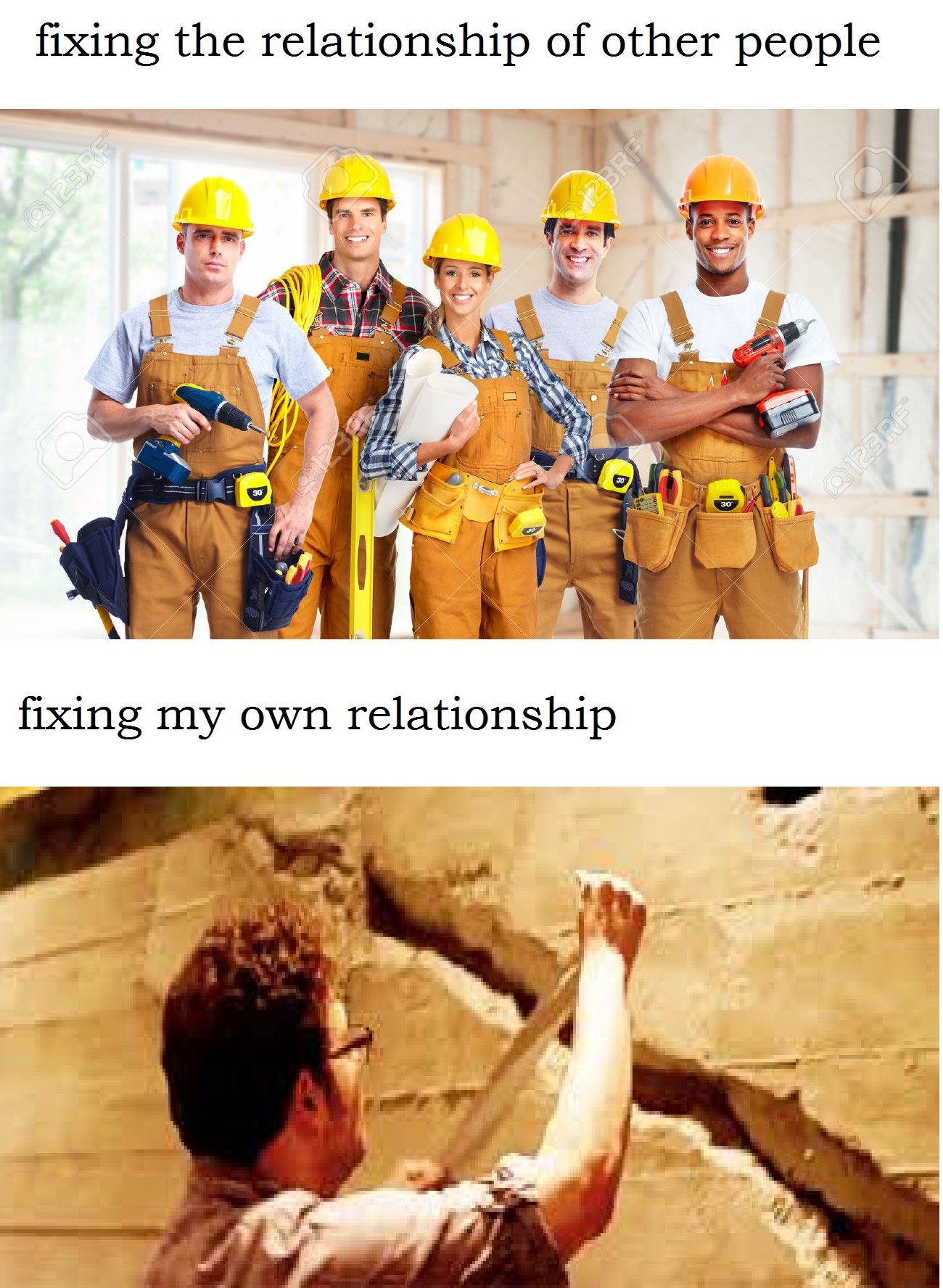 it's hard unscrewing yourself
