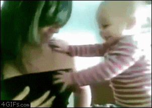 This baby already knows his ways around women.