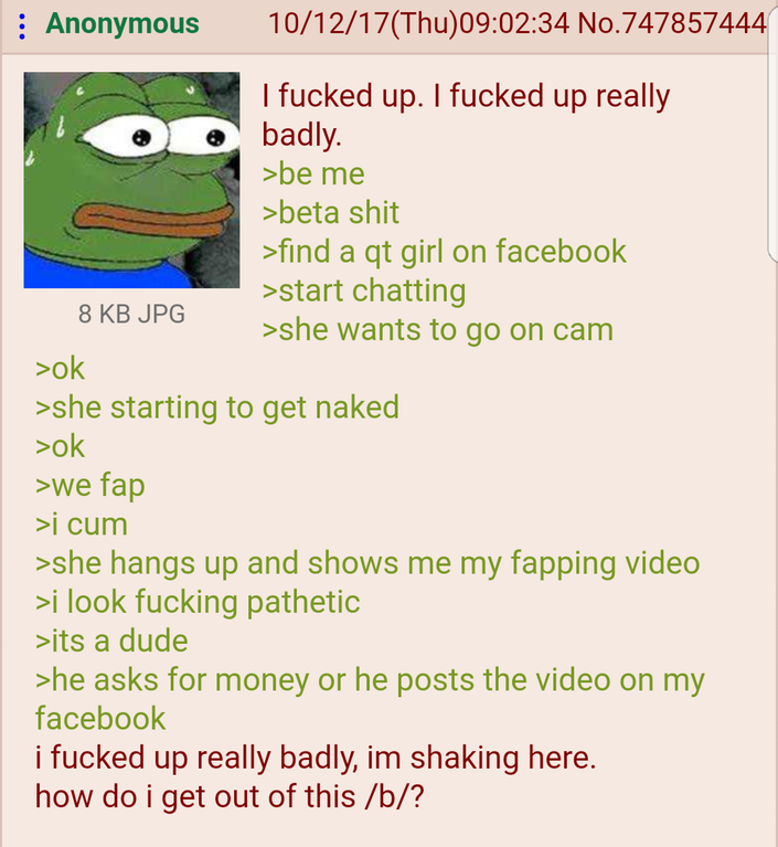 Anon finds a girl on facebook