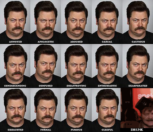 Faces of Ron Swanson