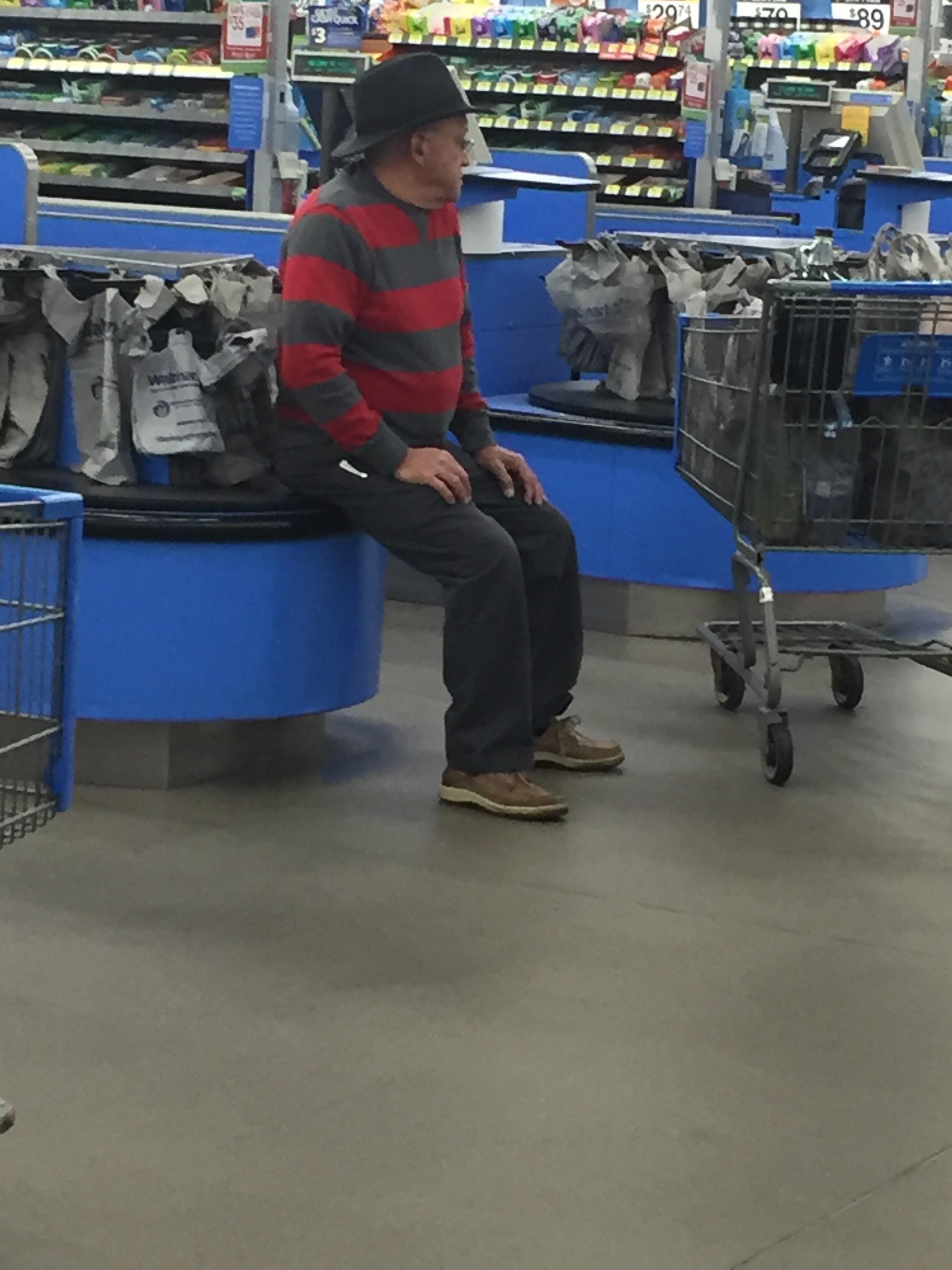 Friday the 13th vs. . . . This guy at Walmart