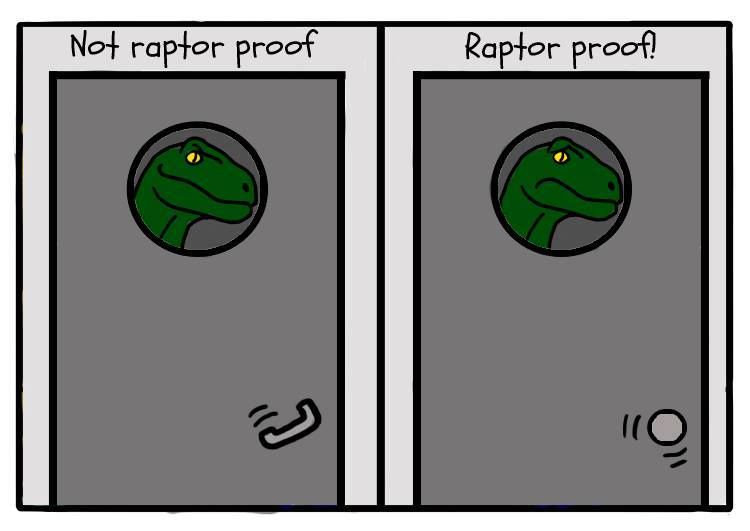 Raptor-proof doors