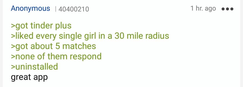 Anon uses tinder