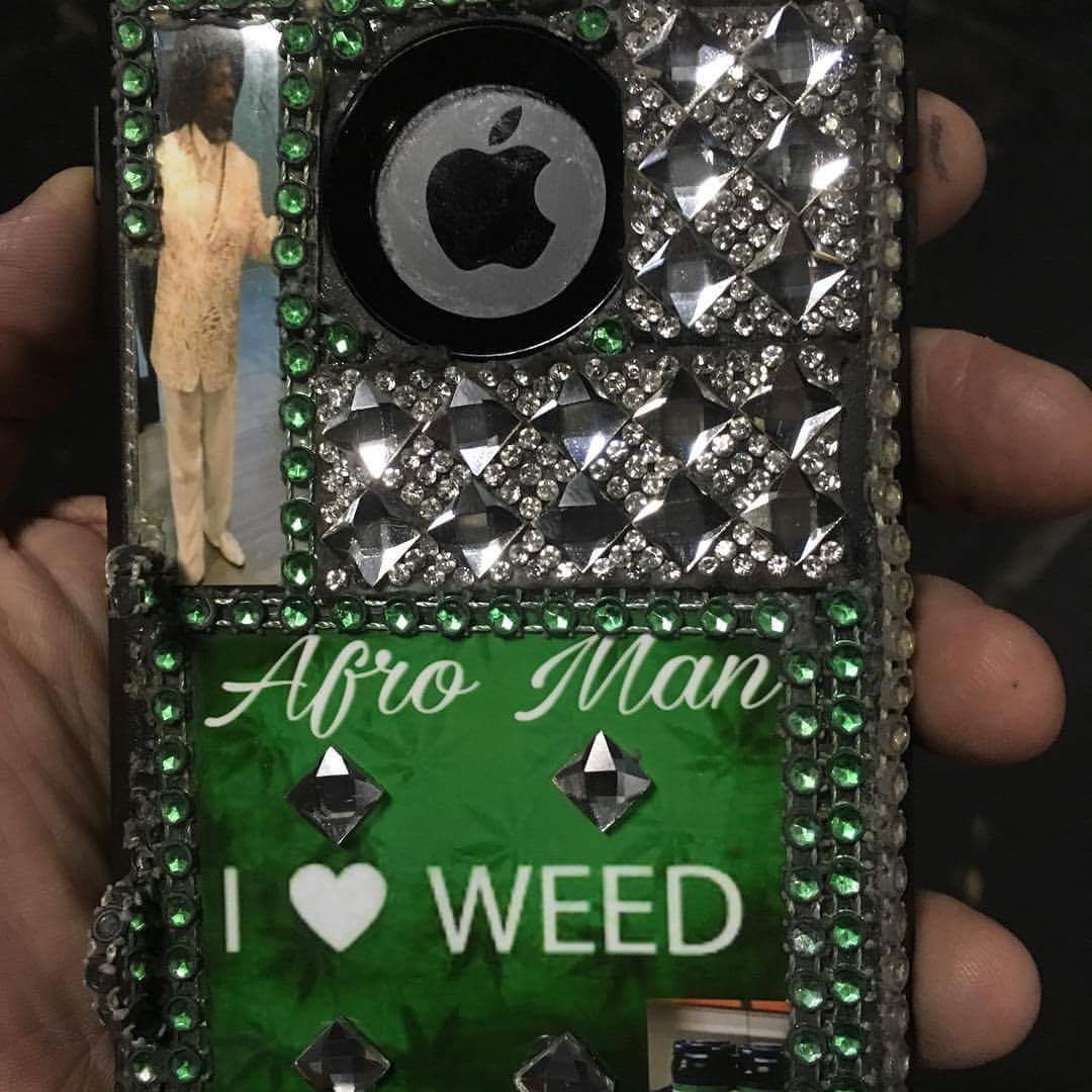Afro Man left his phone at my friends bar.
