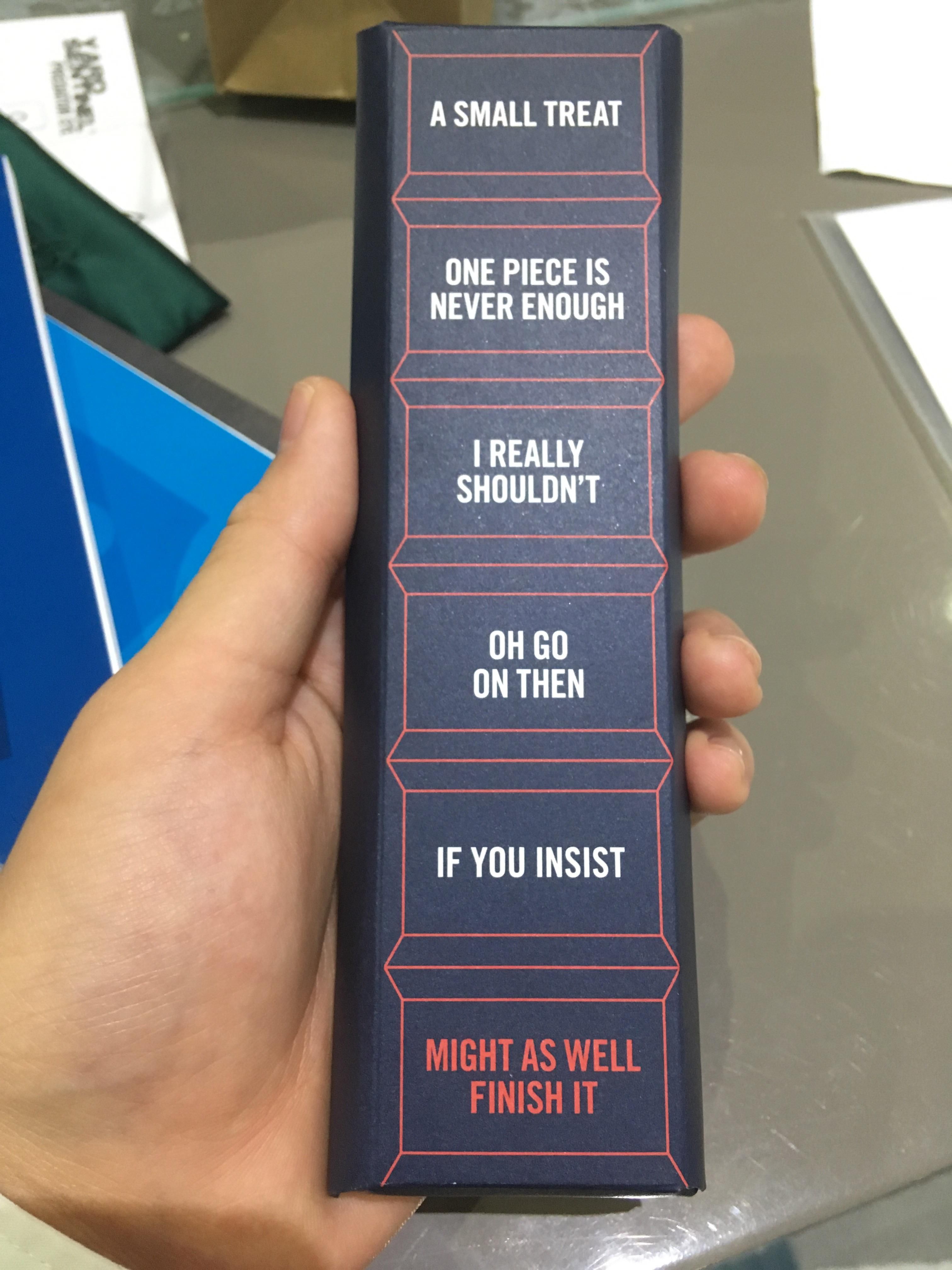 This self aware chocolate bar...
