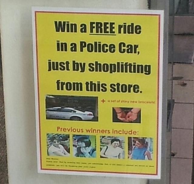 A sign at my local store