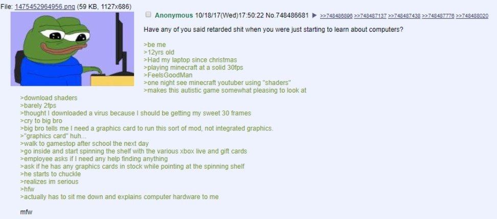 Anon needs a graphic card