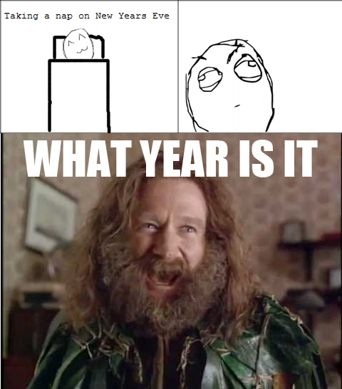 Taking a nap on New Years Eve