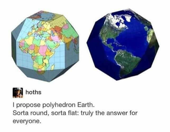 Earth is kinda flat