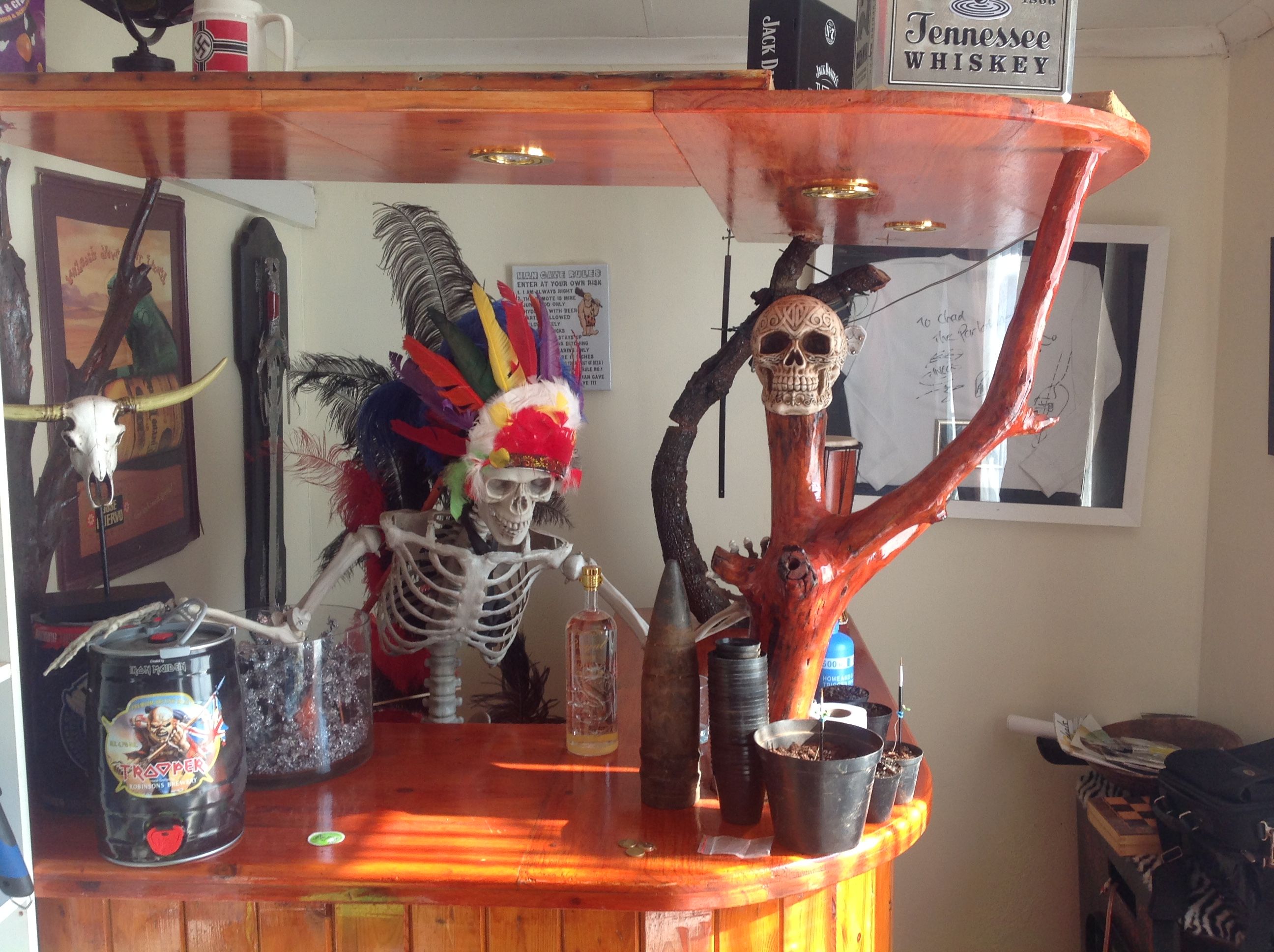 Welcome to the spooky boi bar helping humans join the skeleton army faster