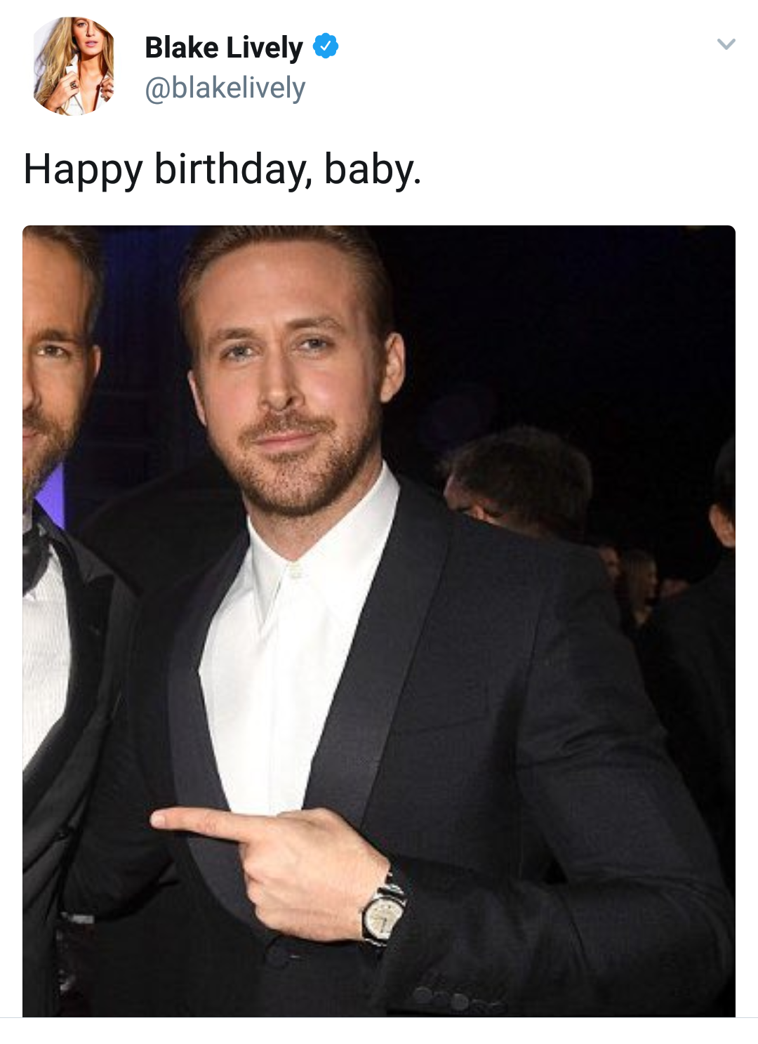 Wishing her husband, Ryan Reynolds a happy birthday