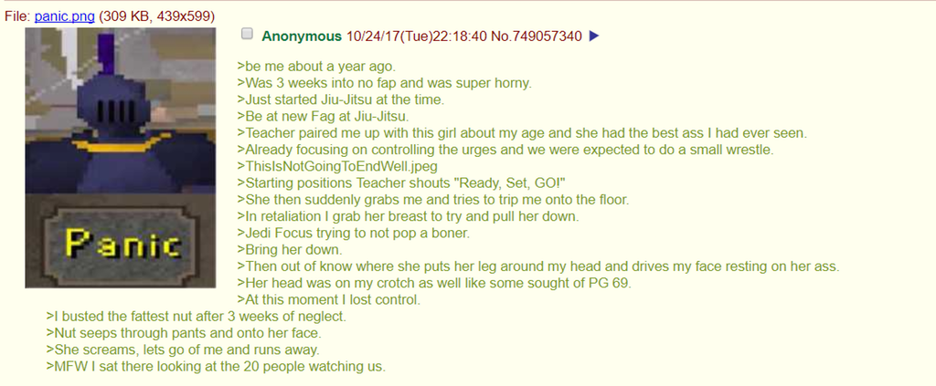 Anon fails the no-fap