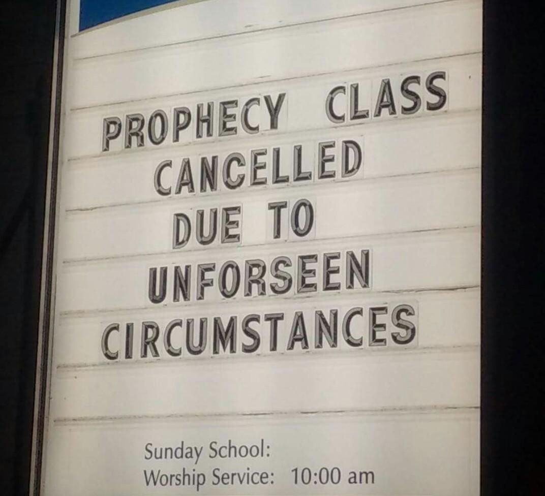 The Sign Outside a Church in my Town