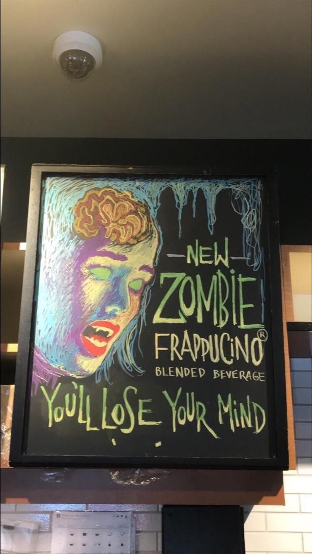 The frappucino Starbucks ad is so well drawn-- as if it was drawn by an art major.