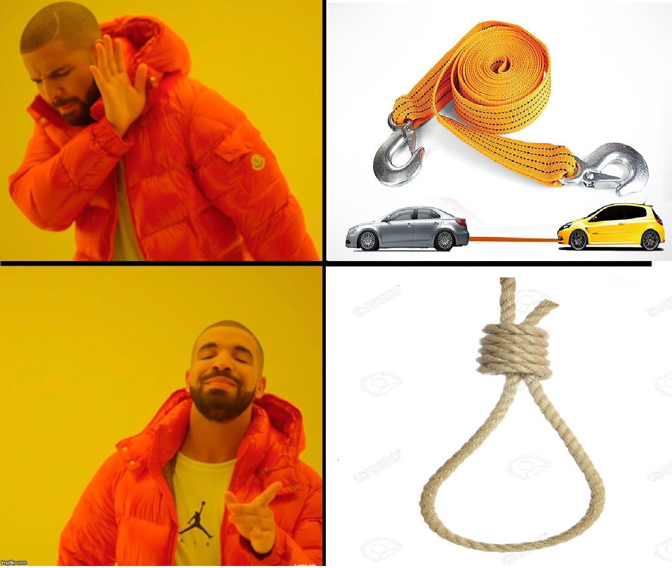 When you're broke, use the rope