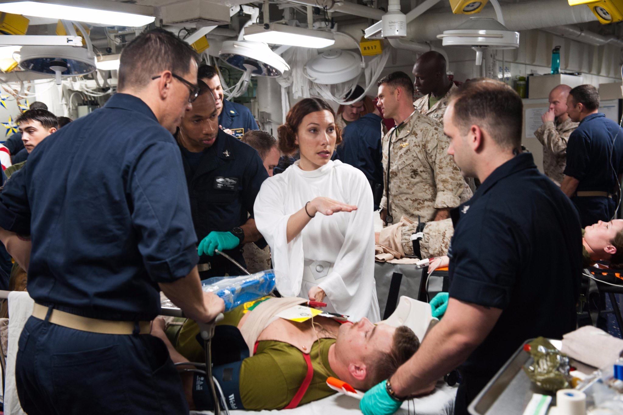 The Navy held a mass casualty drill yesterday.