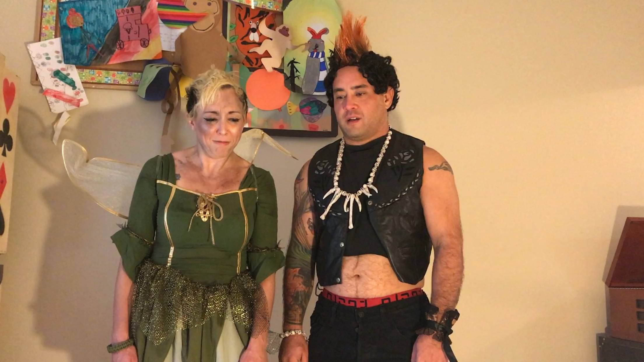 For Halloween my wife and I dressed up as Tinker Bell and Rufio from Hook 26 years later