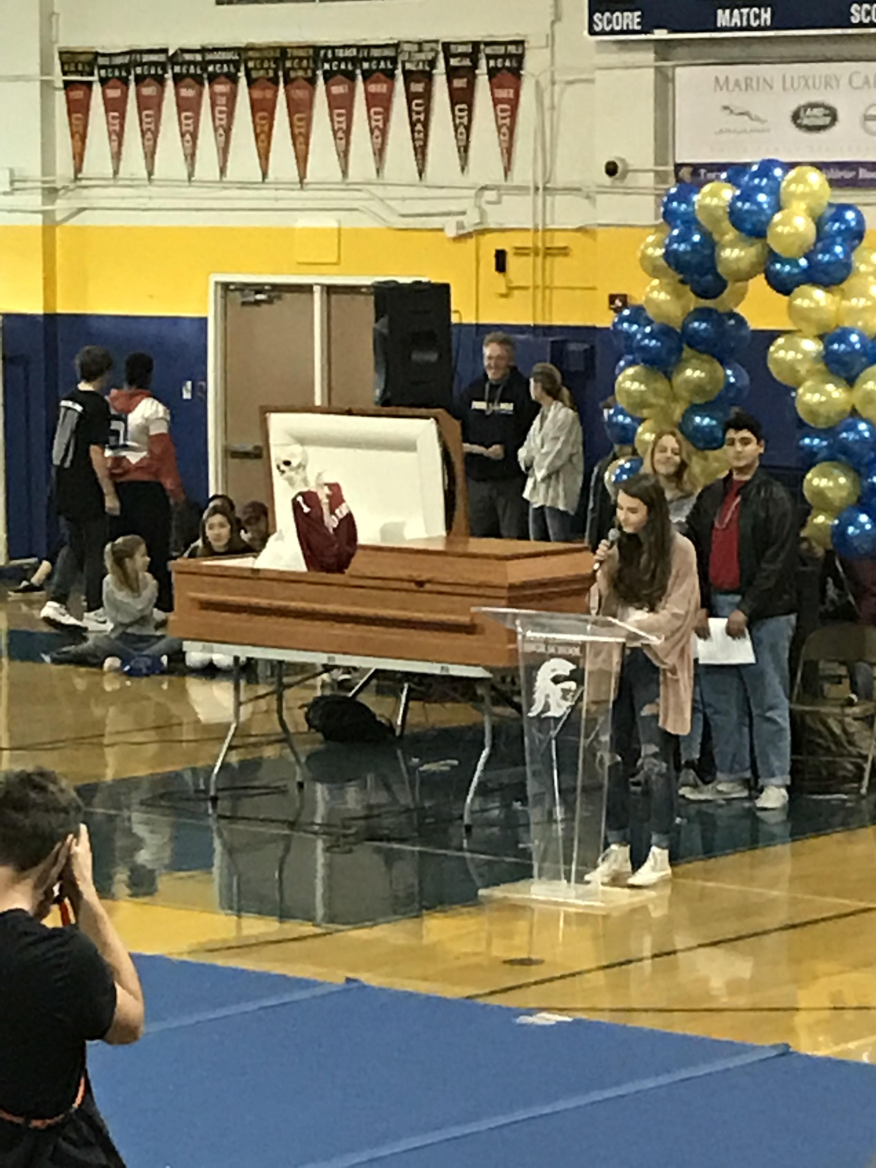 My school just held an actual funeral for our rival highschool's football team