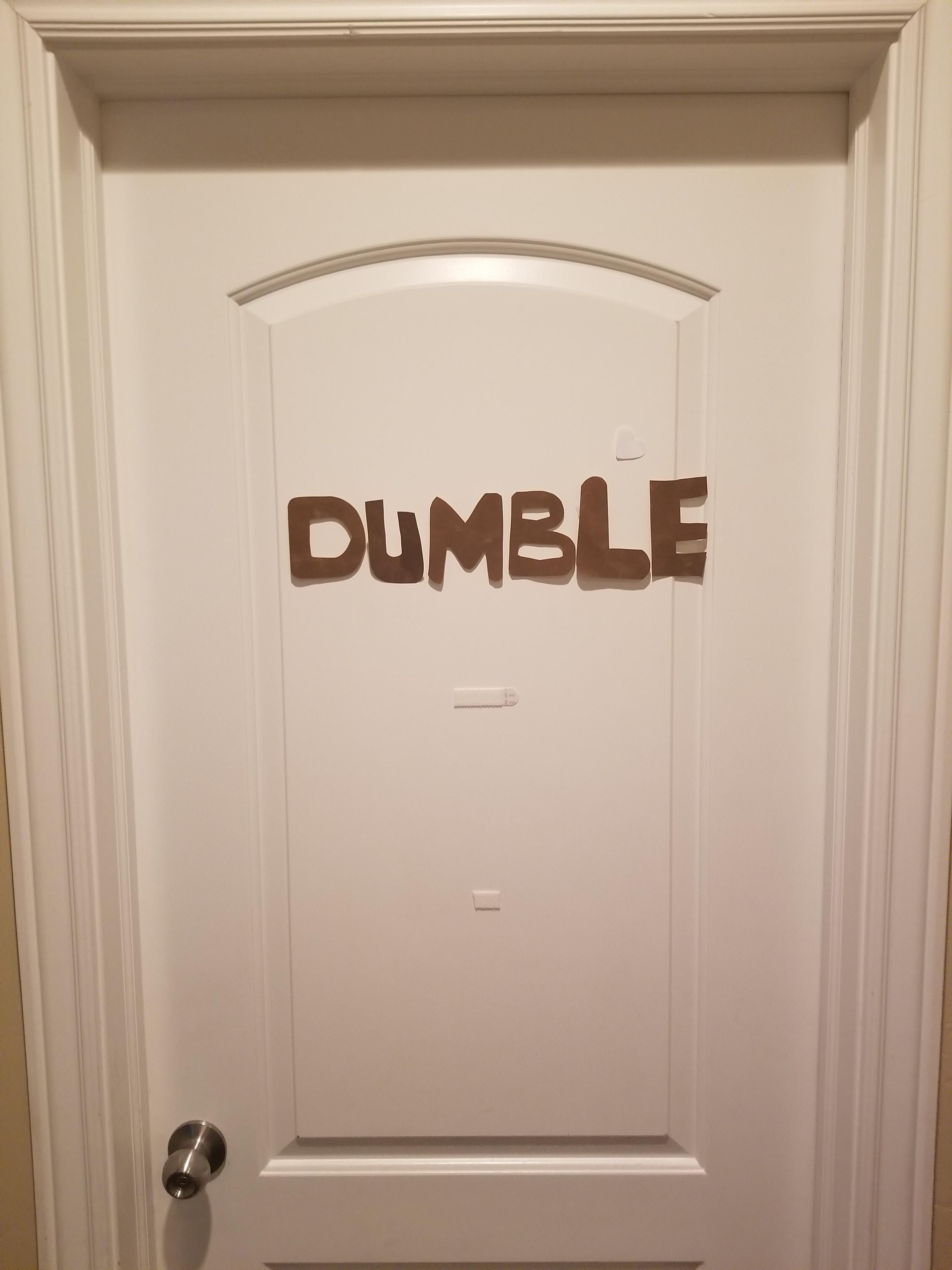 My niece's door, kid cracks me up.