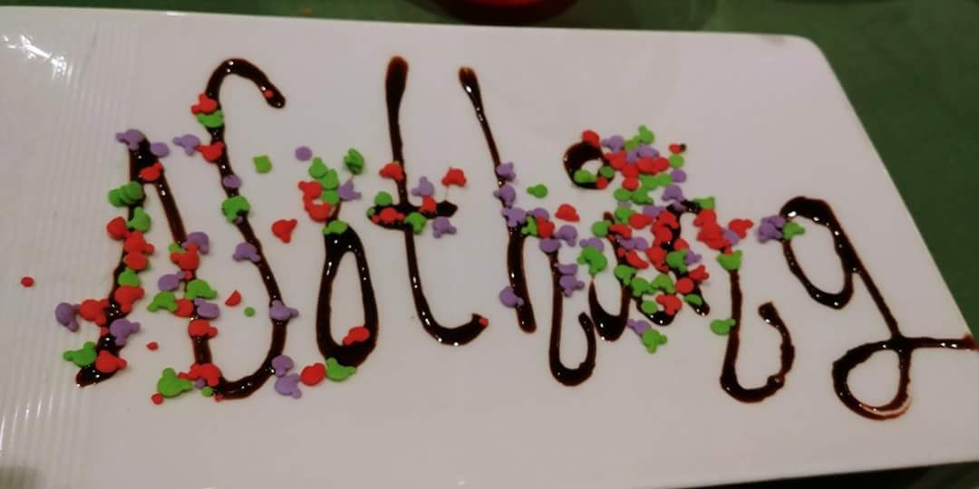 My friend's waiter asked what he wanted for dessert. He said - "Nothing, thanks". This is what he got.
