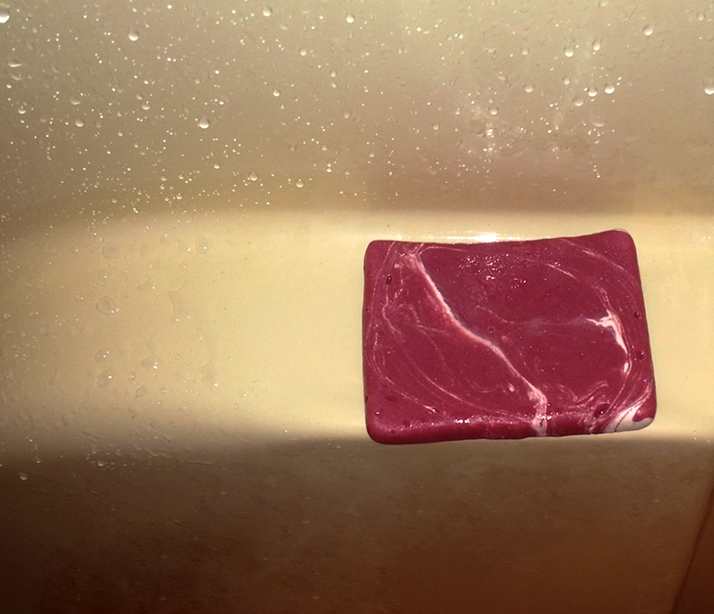 When you try to make peppermint swirl soap and it comes out looking like raw meat.