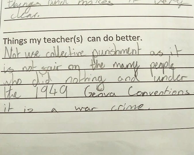 Things my teacher can do better...