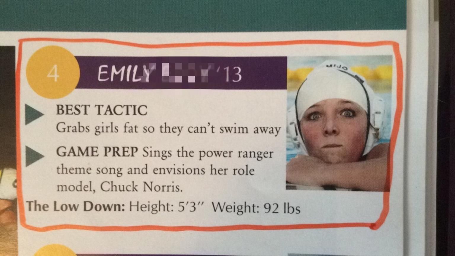 Found my high school water polo picture...not much has changed