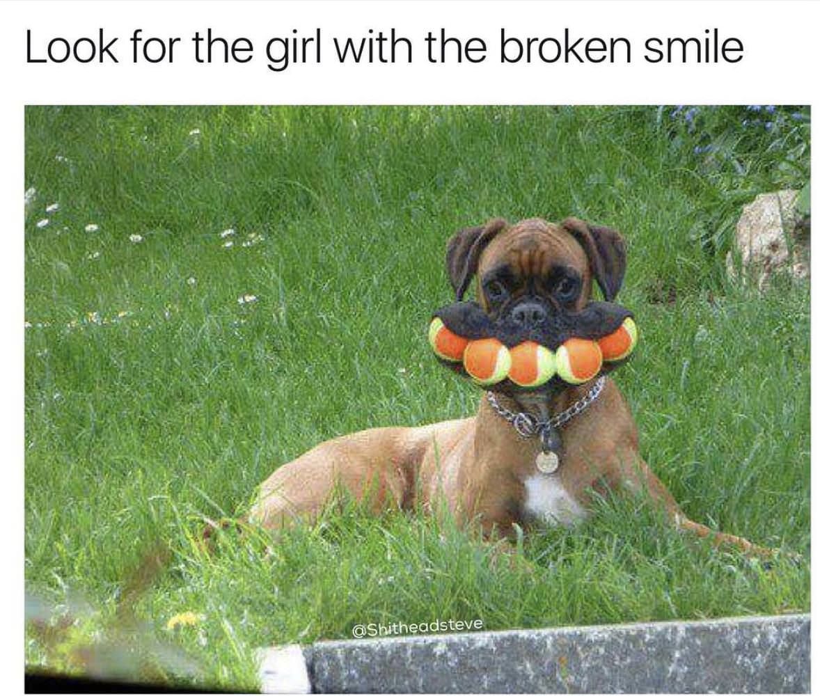 Girl with the broken smile.